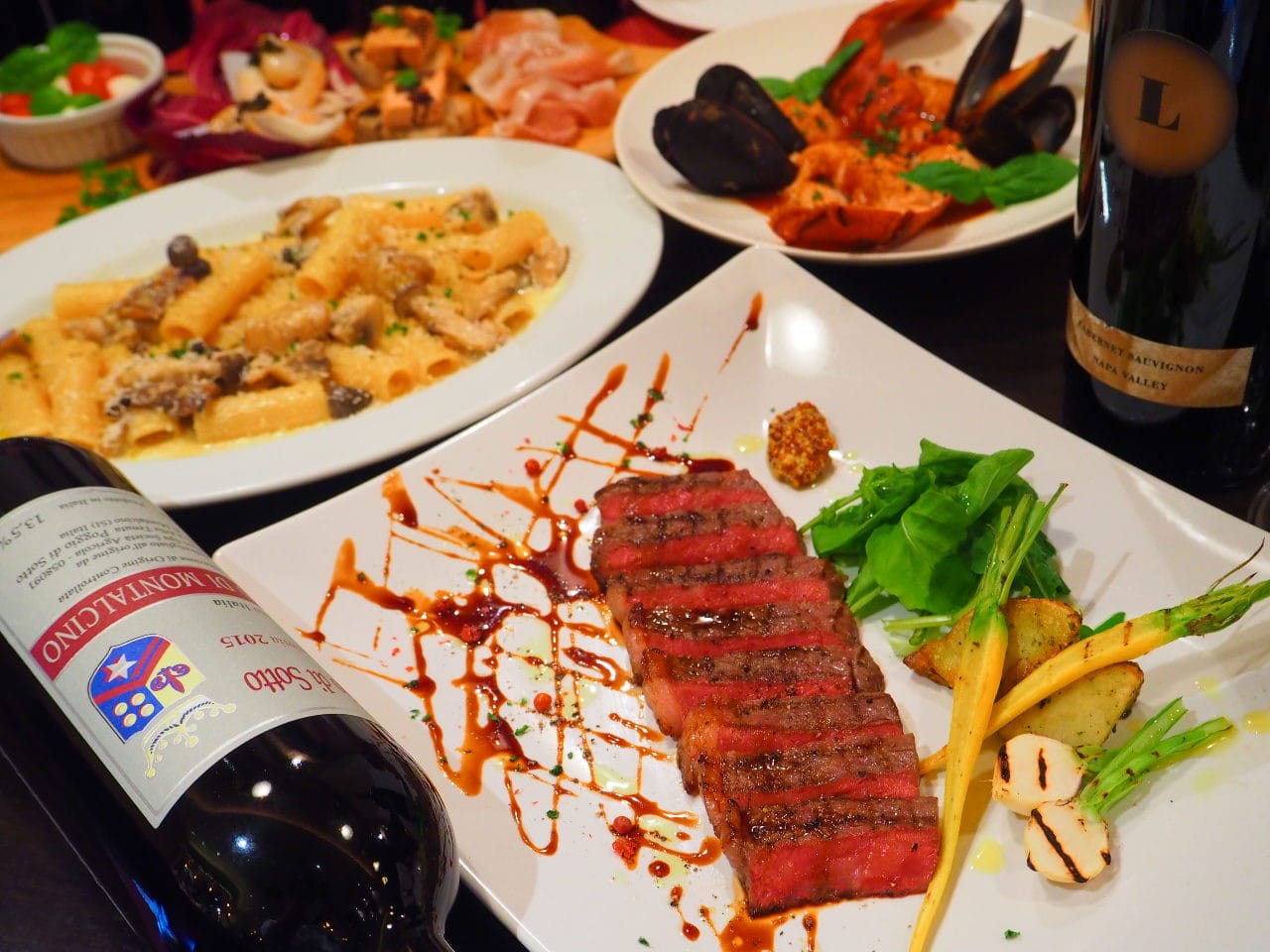 《2.5時間飲み放題(40種類以上)&生ハム食べ放題付き!》アンガスビーフステーキ「歓送迎会プラン」